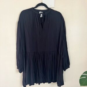 H&M Black Long Sleeve Tunic Dress